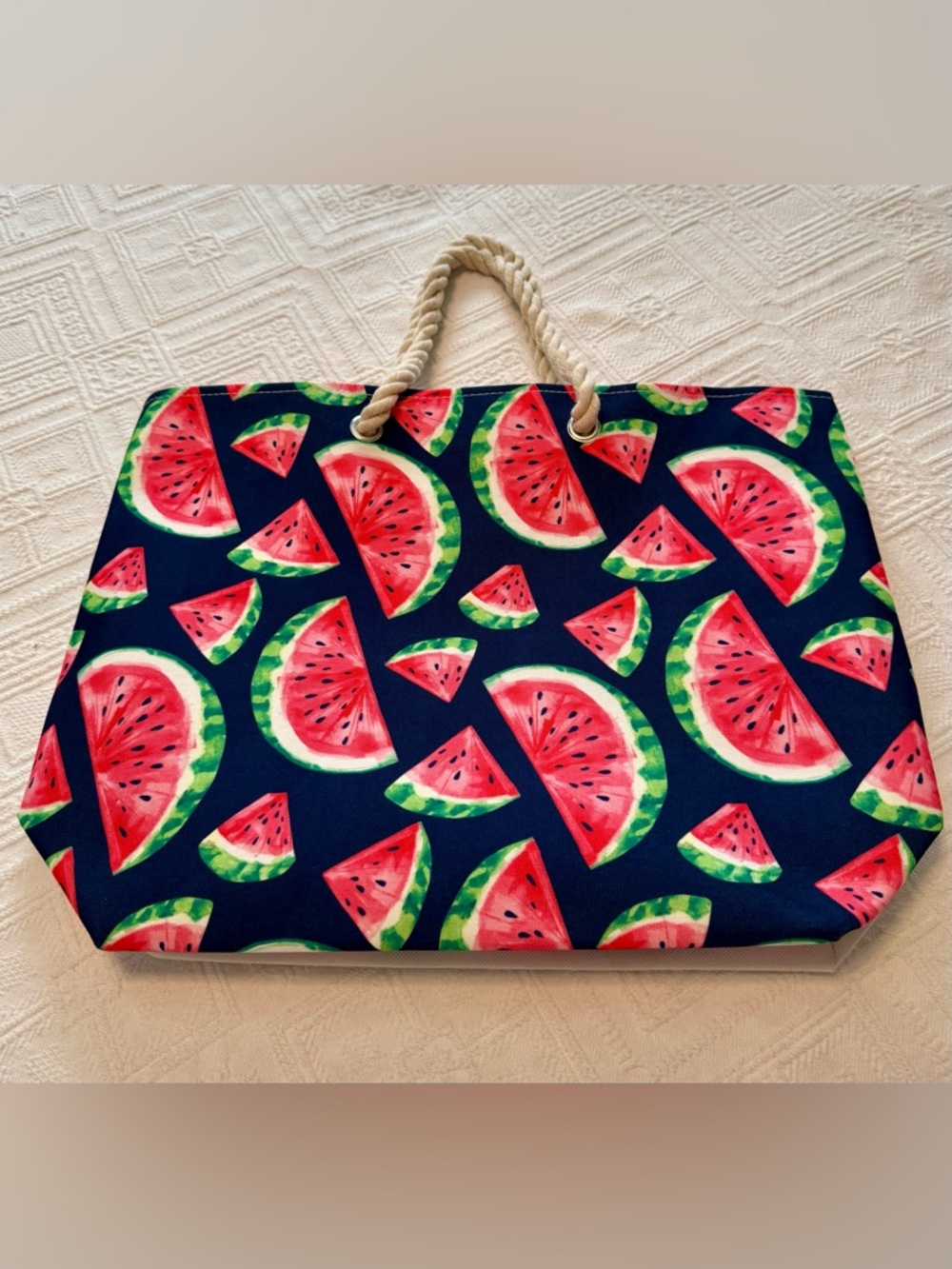 Tote bag - beach tote - watermelon slices - brand new w/o tags. 16"hx21"w